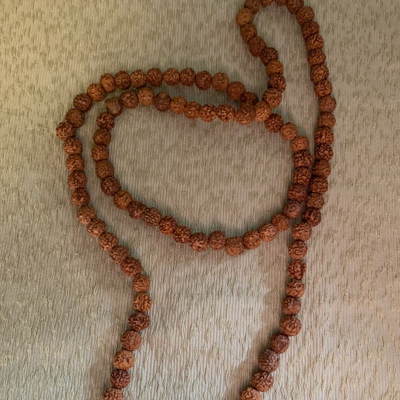 108 Bead Mala Prayer Rudruksha Meditation Necklace - Picture 2 of 3